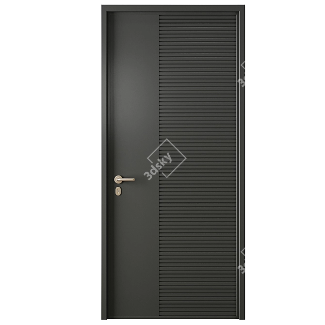 Modern Entry Door Set 2016 3D model image 3