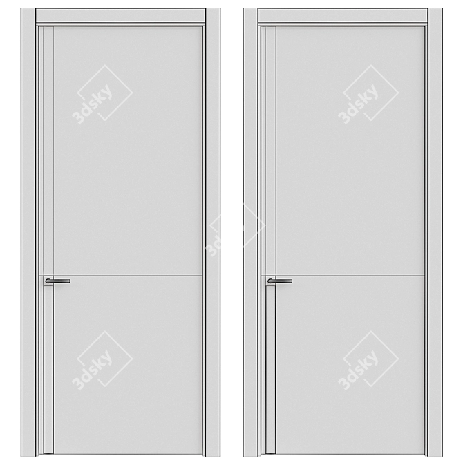 3D Model Interior Door 255 3D model image 7