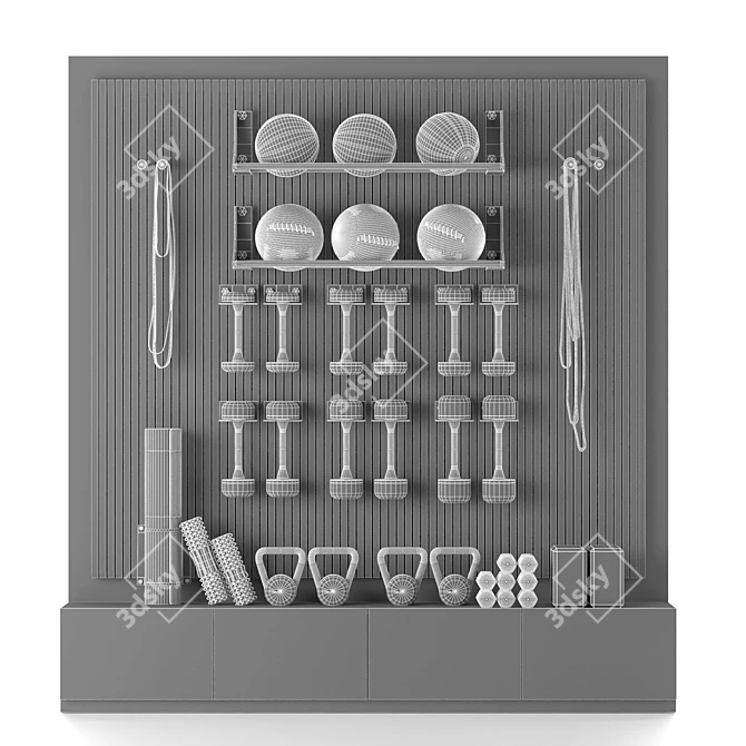 Gym Decor Bundle V2015 3D model image 2