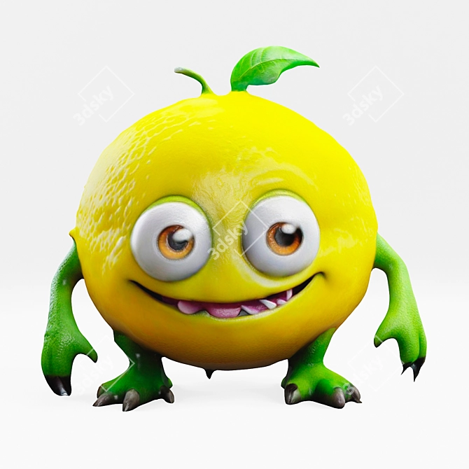 Lemon Monster Figurines 3D model image 3