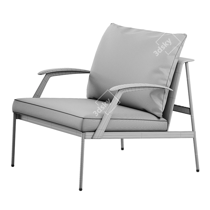 Luxury Ritzwell Lounge Chair 3D model image 5