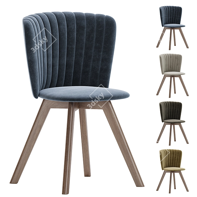 Modern Blue Sandro Chair (3D Model) 3D model image 3