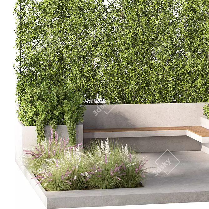 Elevated Rooftop Garden Oasis 3D model image 3