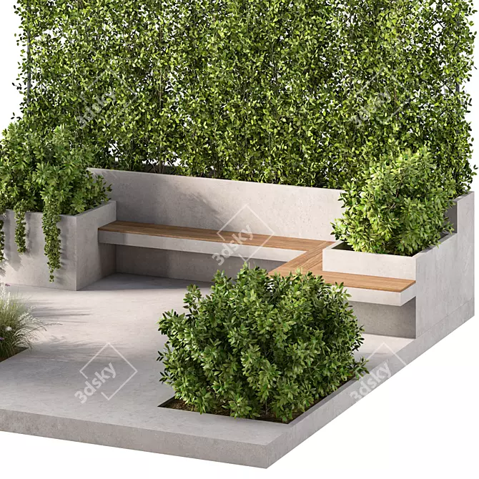 Elevated Rooftop Garden Oasis 3D model image 4