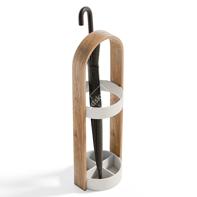 Modern Metal Umbrella Stand 3D model image 5