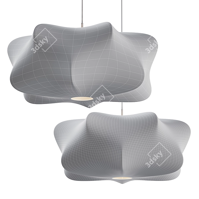 Sleek Cirrus Pendant Light 3D model image 4