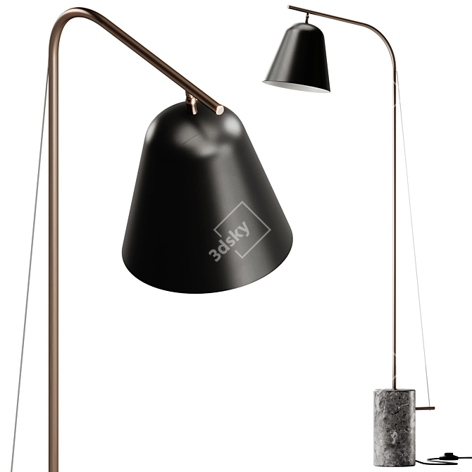 NORR11 Line Aluminum Floor Lamp 3D model image 1