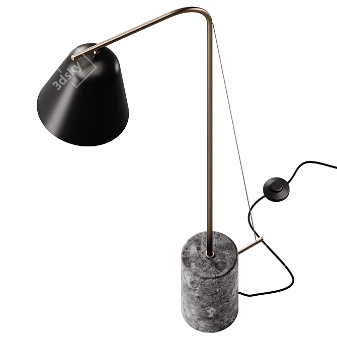 NORR11 Line Aluminum Floor Lamp 3D model image 2