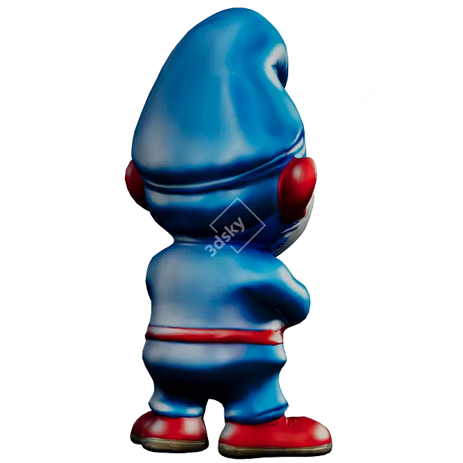 Papa Smurf Figurine 2021 3D model image 3