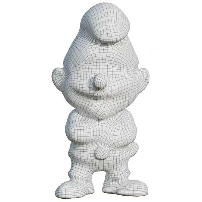 Papa Smurf Figurine 2021 3D model image 4