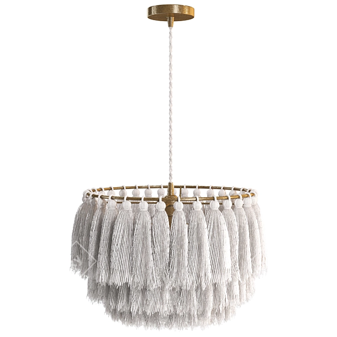 Boho Tassel Pendant Lamp Bundle 3D model image 2