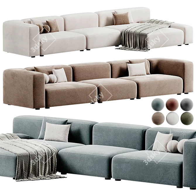 Modern Dimaro Sofa by Comocasa 3D model image 1