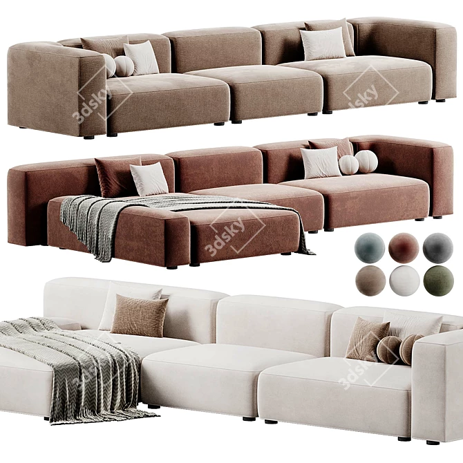 Modern Dimaro Sofa by Comocasa 3D model image 4