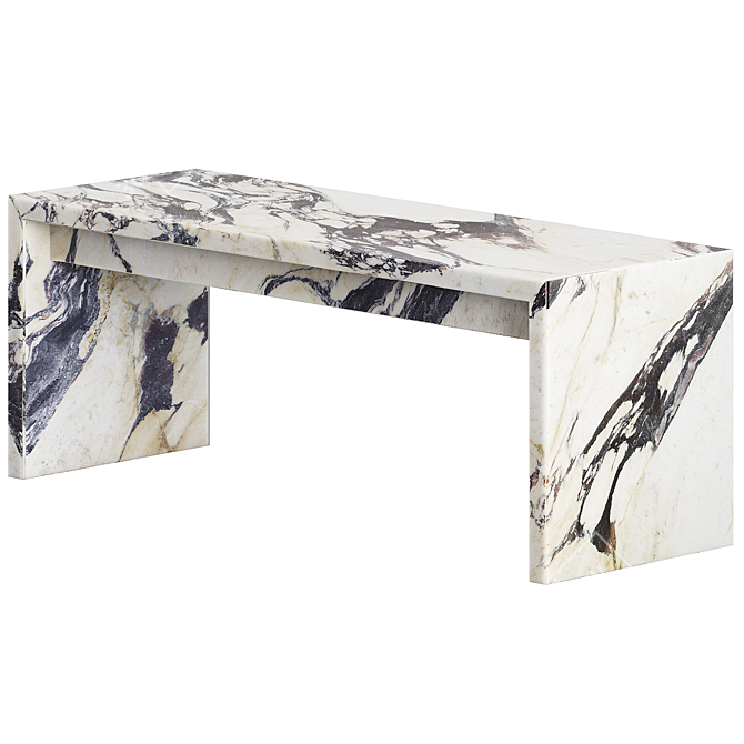 Sleek Plinth Bridge Coffee Tables 3D model image 2