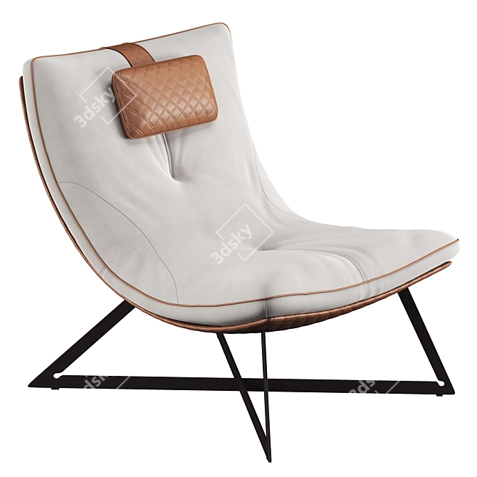 Elegant Scarlett Armchair in Vray 3D model image 1