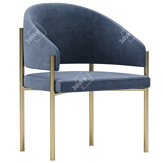 Modern Chic Solana Dining Chair 3D model image 2