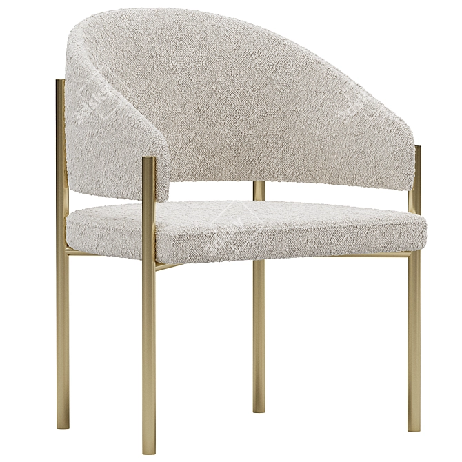 Modern Chic Solana Dining Chair 3D model image 3