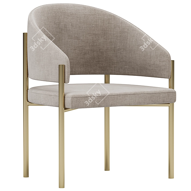 Modern Chic Solana Dining Chair 3D model image 4