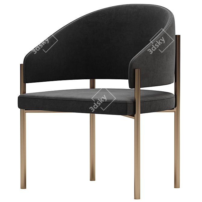 Modern Chic Solana Dining Chair 3D model image 5