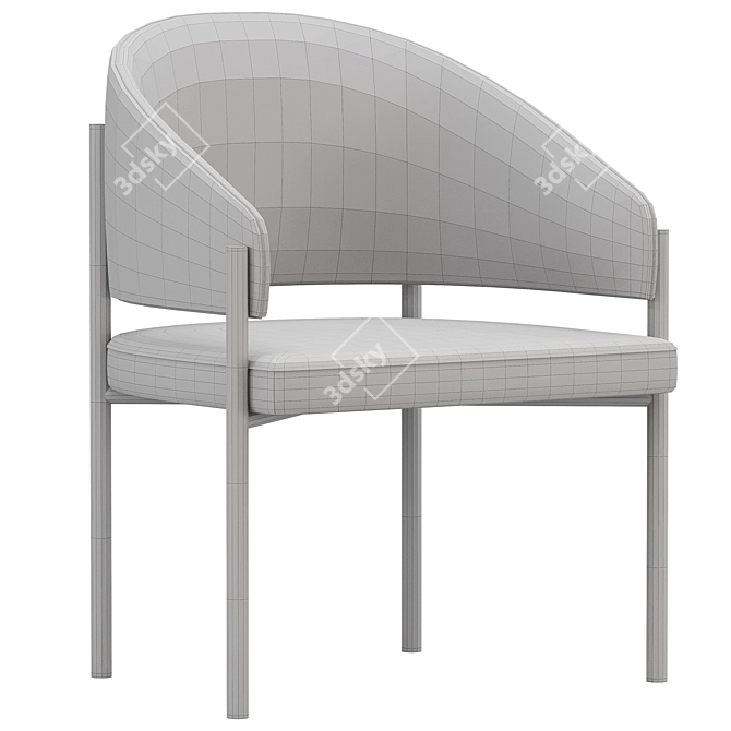 Modern Chic Solana Dining Chair 3D model image 7