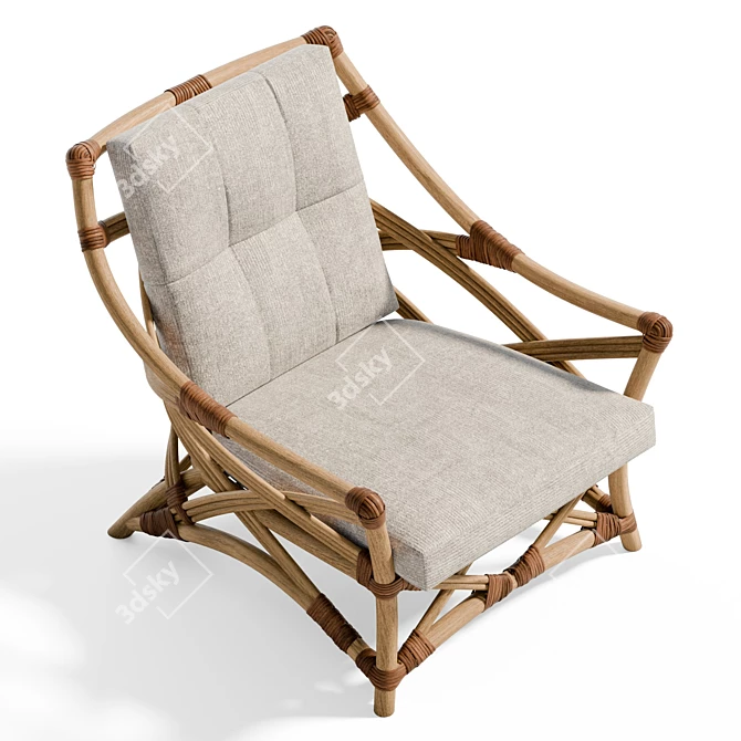 Sleek UV-Unwrapped Lounge Chair 3D model image 5