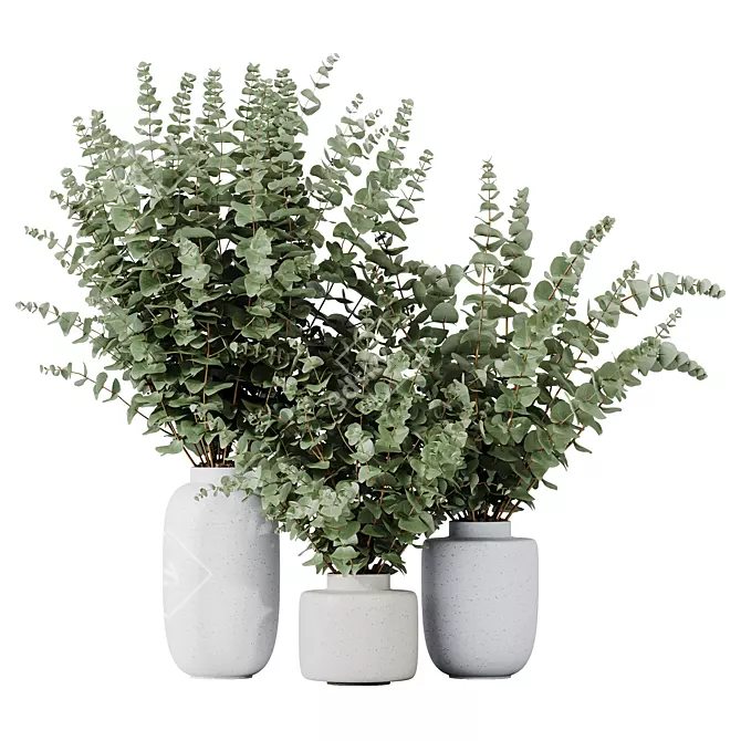 Eucalyptus Foliage Decor Set 3D model image 1