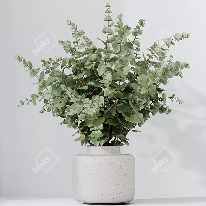 Eucalyptus Foliage Decor Set 3D model image 2