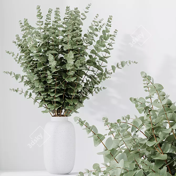 Eucalyptus Foliage Decor Set 3D model image 3