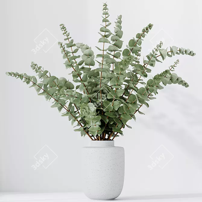 Eucalyptus Foliage Decor Set 3D model image 4