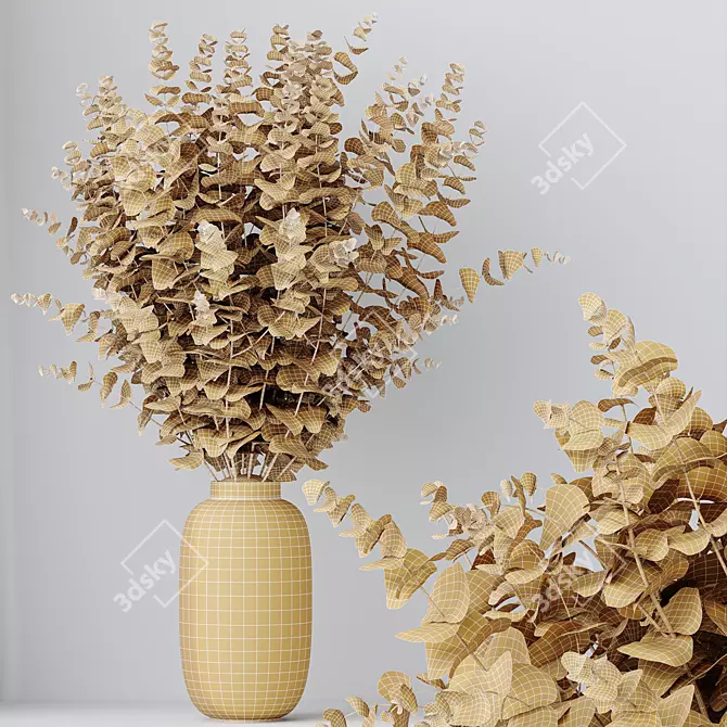 Eucalyptus Foliage Decor Set 3D model image 6