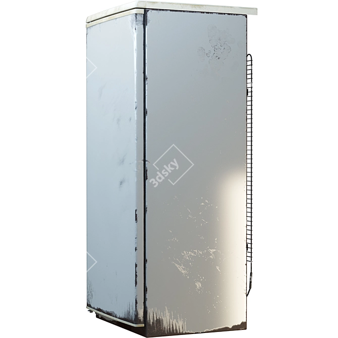 Retro Vintage Fridge: Detailed 3D 3D model image 4