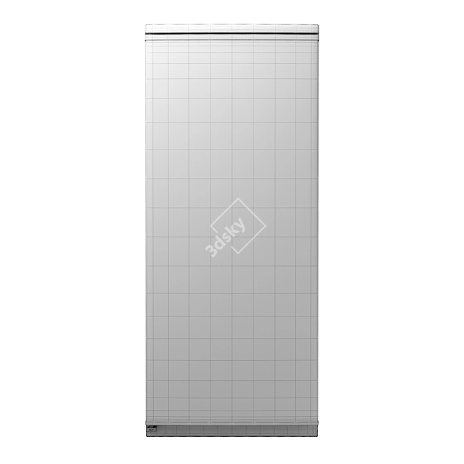 Retro Vintage Fridge: Detailed 3D 3D model image 2