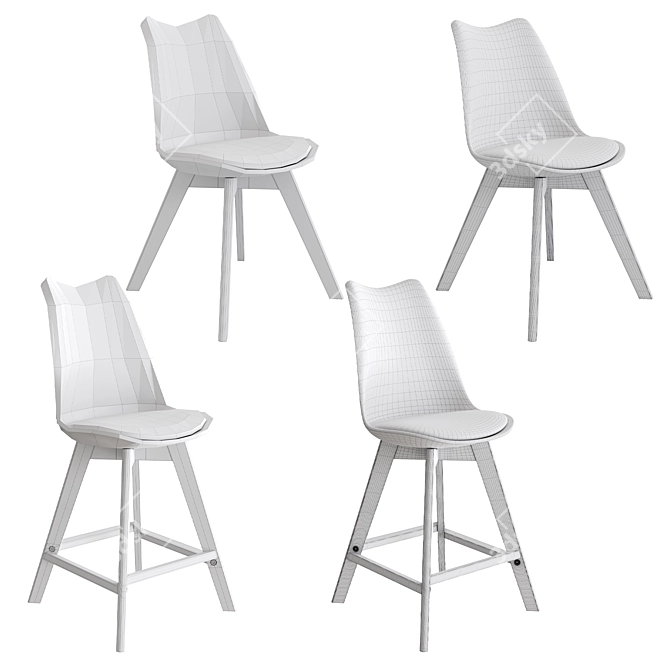 Fran-4 Chair Set, Divan.ru 3D model image 7