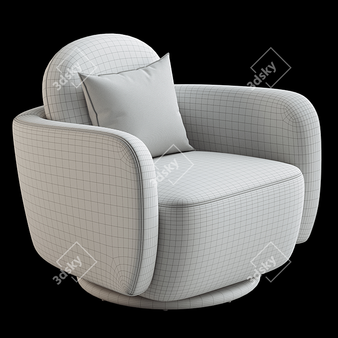 Modern Enya Swivel Chair 3D model image 5