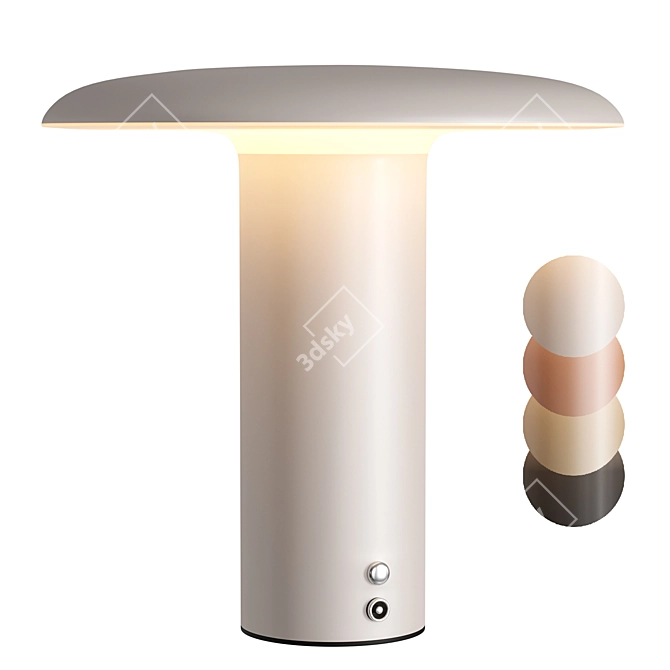 Modern Portable Battery Operated Lamp 3D model image 1