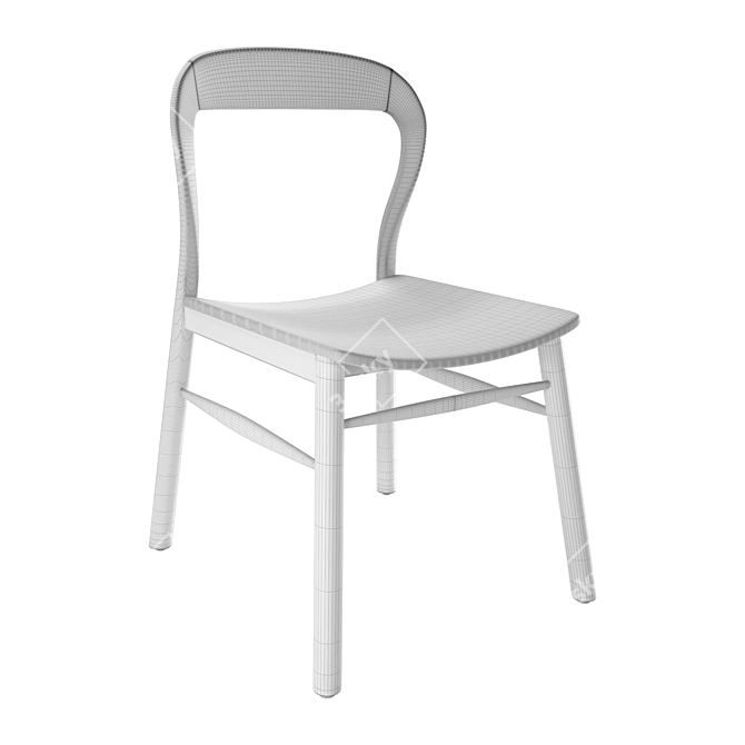 Teak ARMONIA Chair: Timeless Elegance 3D model image 3