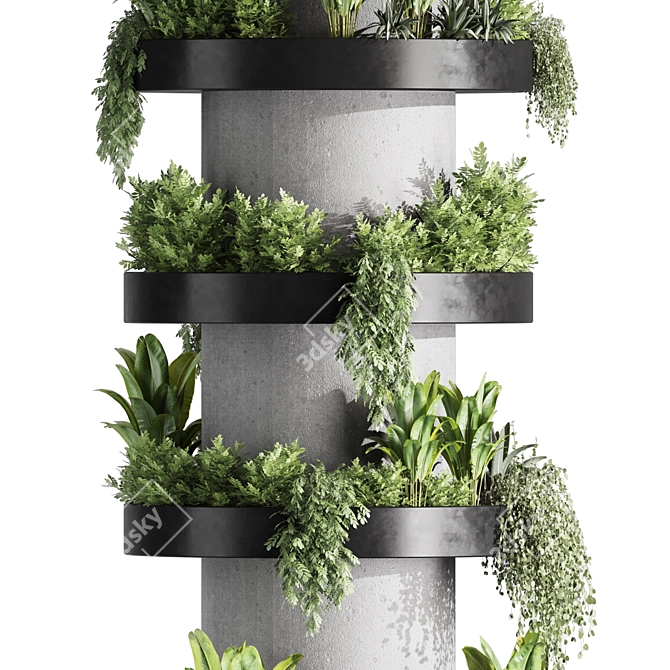 Vertical Wall Garden Set07 3D model image 4