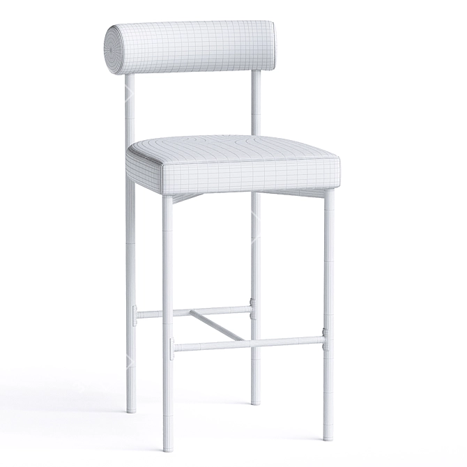 Industrial Style Counter Stool 3D model image 5