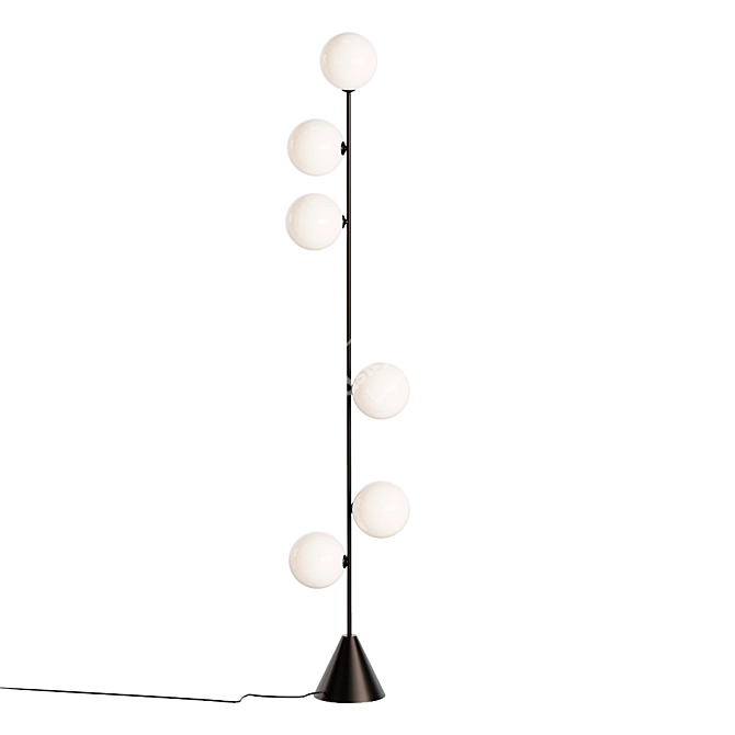 Elegant Vertical Globe Floor Lamp 3D model image 2