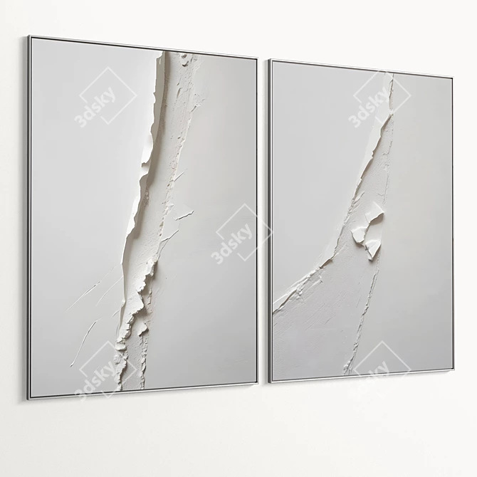 Dual Plaster Photo Frame 3D 3D model image 6