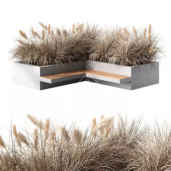 Lush Outdoor Grass Set 3D model image 1