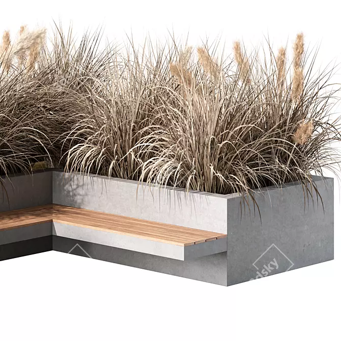 Lush Outdoor Grass Set 3D model image 3