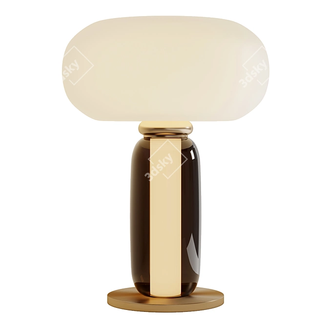 Sleek Black Table Lamp 3D model image 1