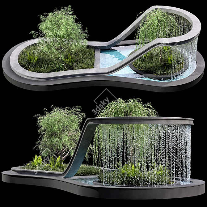 - Water Feature Sculpture Model 3D model image 1