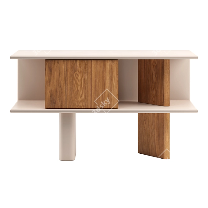 Sleek Morica Design Living Set 3D model image 2