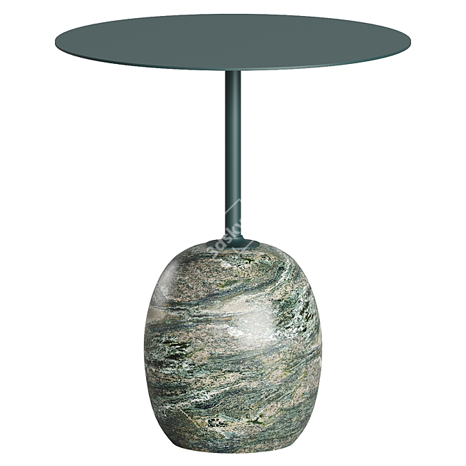 Sculptural Marble Lounge Table 3D model image 2