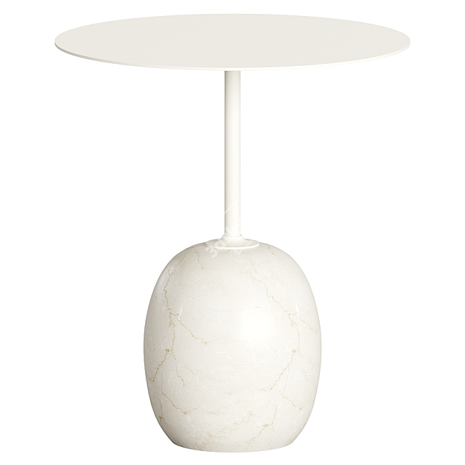 Sculptural Marble Lounge Table 3D model image 3