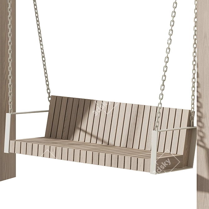 Modern Park Swing Set 3D model image 3