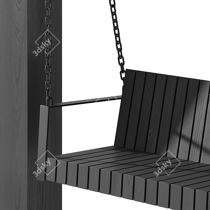 Modern Park Swing Set 3D model image 4