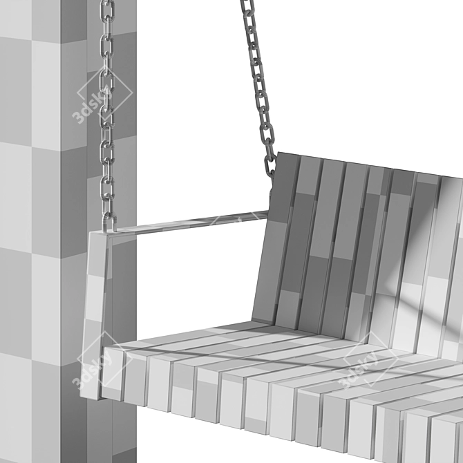 Modern Park Swing Set 3D model image 7